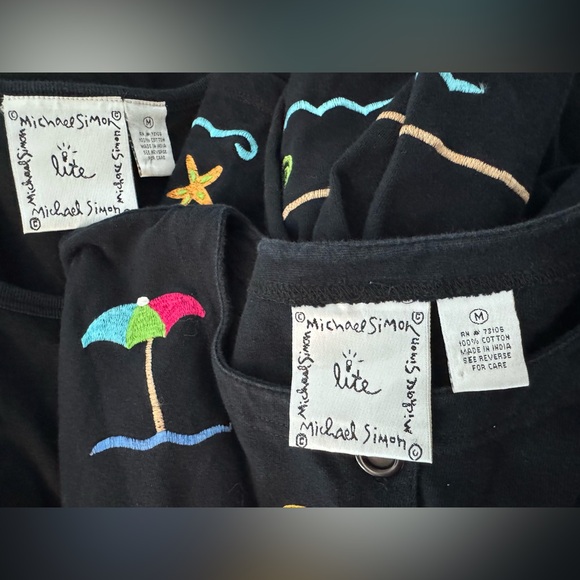 Michael Simon Medium Cardigan Sweater & Shift Dress Knit Set Kitsch Y2K Beach - Picture 6 of 8